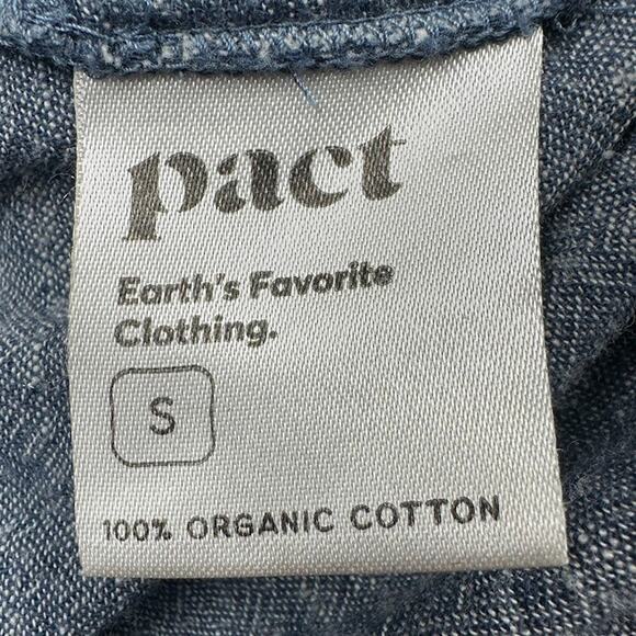 Pact Pants Womens Small Blue Organic Crop Boho Minimalist Sustainable Beach - Picture 8 of 14